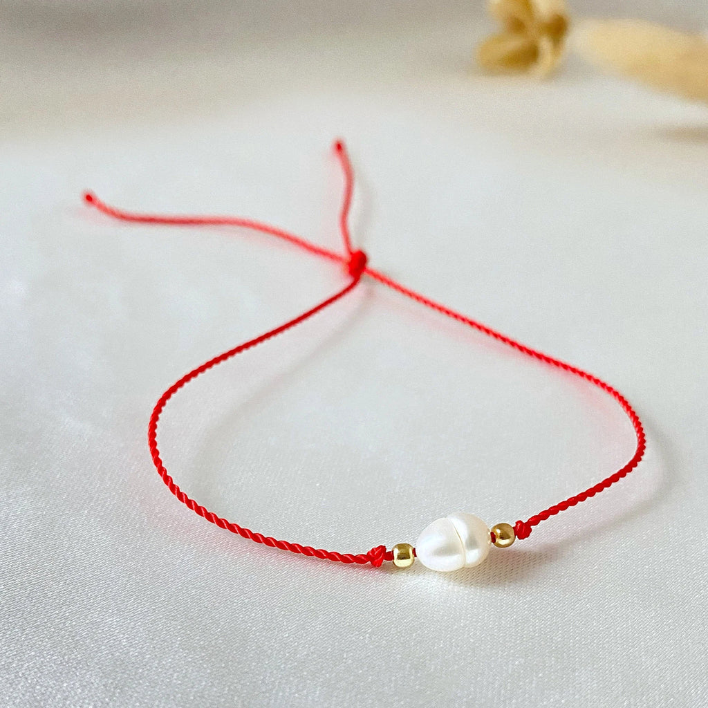 Pulsera cuerda y perla