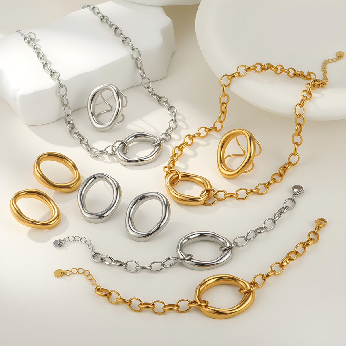Set collar , pulsera , pantallas sortija