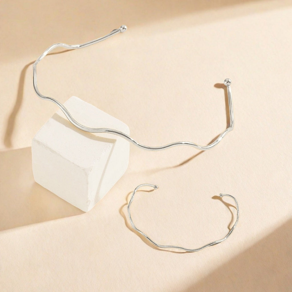 Set collar y pulsera en onda