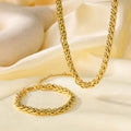 Set cadena y pulsera eslabones oro