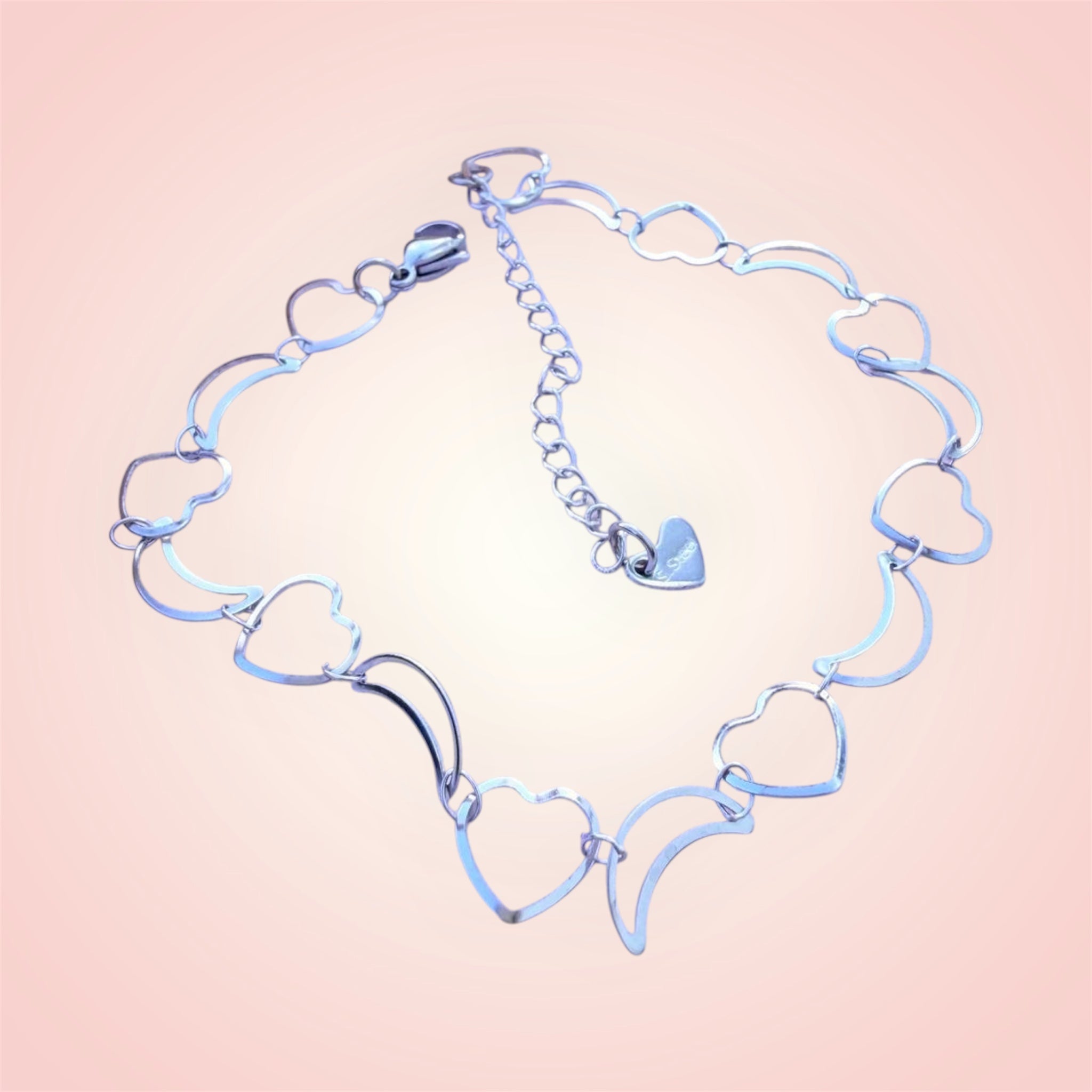 Tobillera corazón y luna