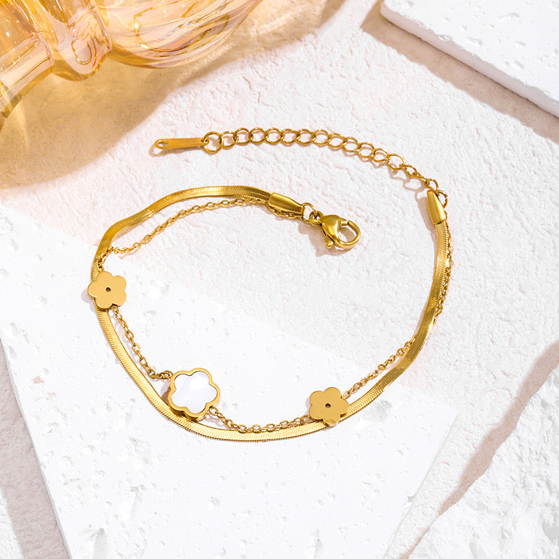 Pulsera Doble flor
