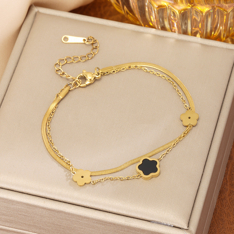 Pulsera Doble flor