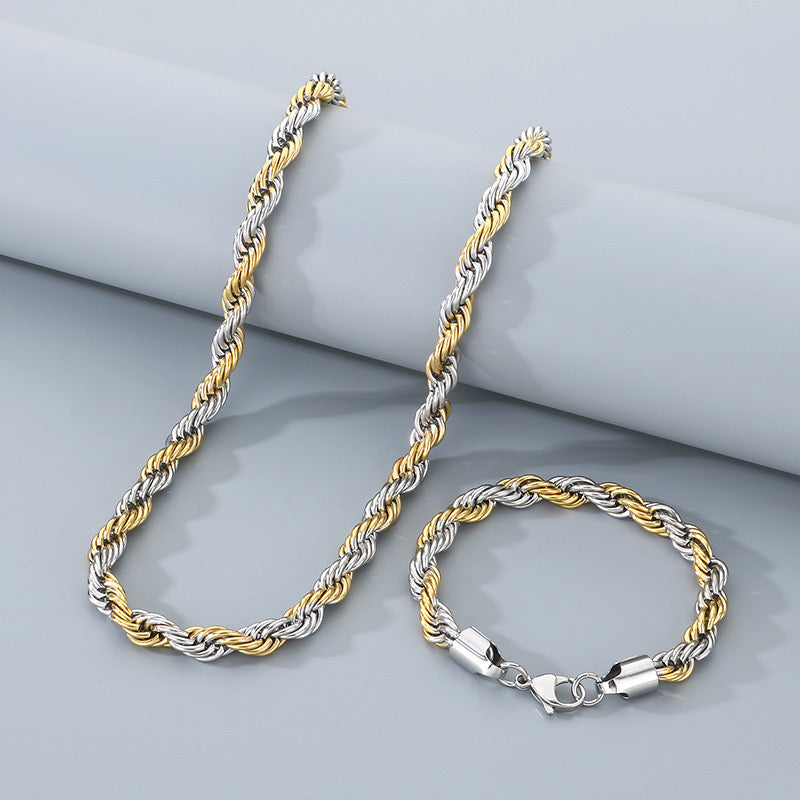 Set de pulsera y cadena