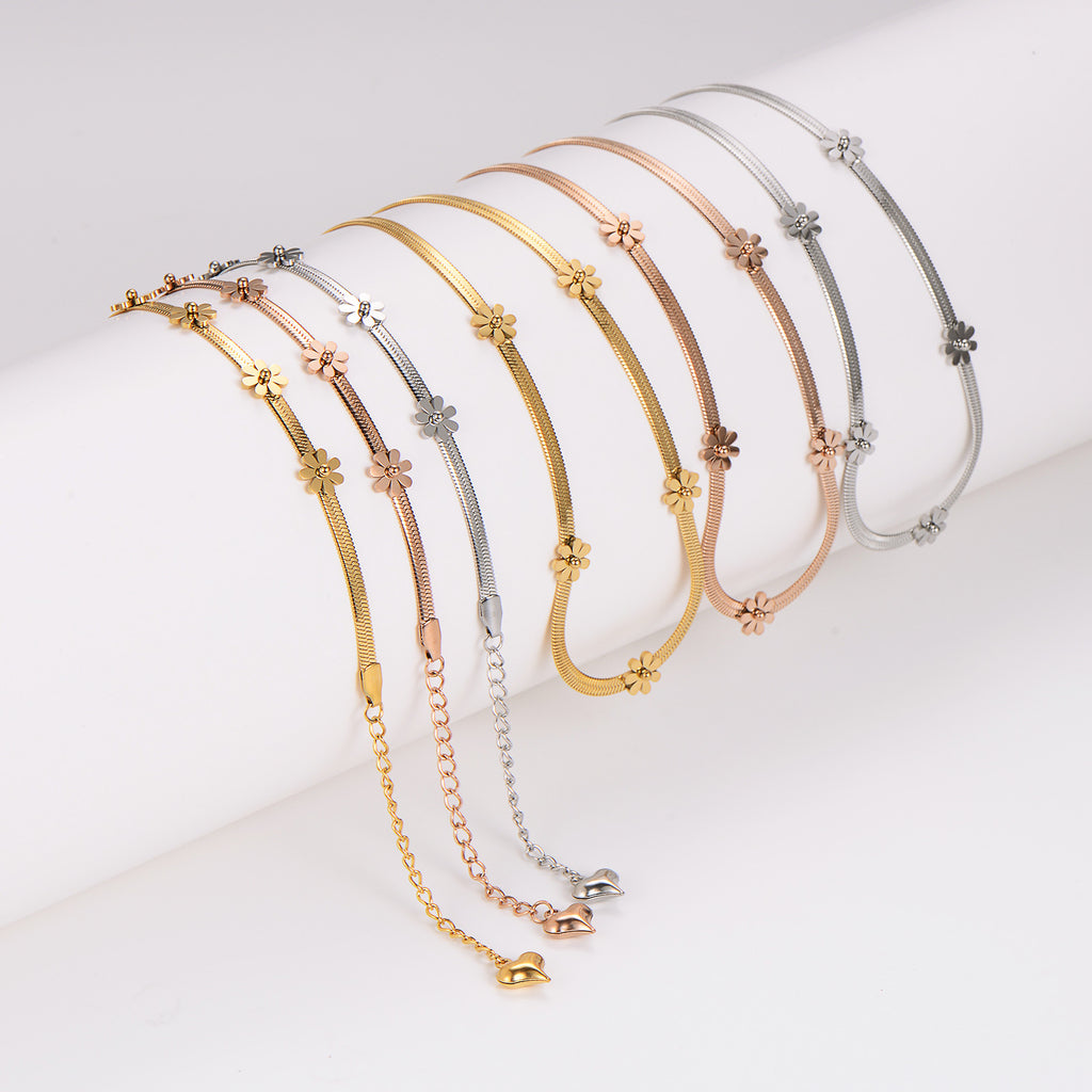 Set Collar Y Pulsera Flores