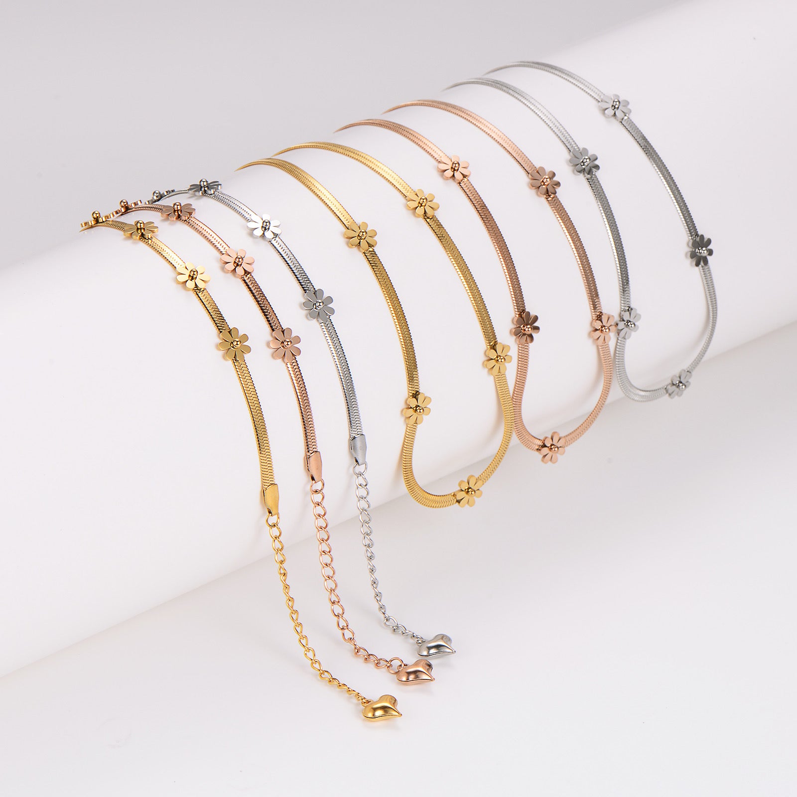 Set Collar Y Pulsera Flores