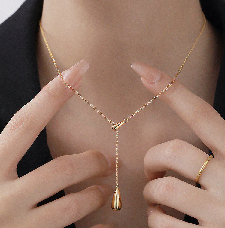 Collar largo de gota